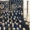 حضرت حجت الاسلام شهید شیخ احمد کافی (ره) در جمع عزاداران هیئت نوباوگان قنات آباد حدود زمانی 1340 شمسی