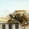 اتومبیل حجت الاسلام شهید شیخ احمد کافی (ره) پس از سانحه تصادف { نیمه شعبان سال 1357 هجری شمسی } 