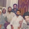 منزل مرحوم شهید حاج شیخ احمد کافی (ره) ؛ از سمت چپ اولین نفر پدر مرحوم کافی (ره) ؛ حجت الاسلام میرزا محمد کافی (ره) - سال 1355
